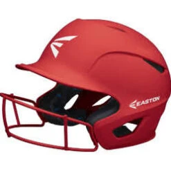 Easton Prowess Matte Batting Helmet With Mask -The Softball Group Easton Prowess Red Helmet