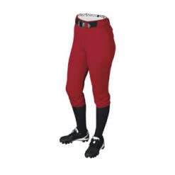 DeMarini Women's Fierce Belted Softball Pant -The Softball Group fiercepantscarlet